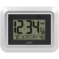 La Crosse Technology Atomic Digital Wall Clock with Indoor/Outdoor Temperature 513-1918S-INT